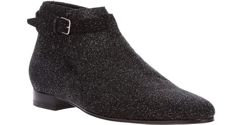 ysl black glitter boots|ysl saint laurent boots.